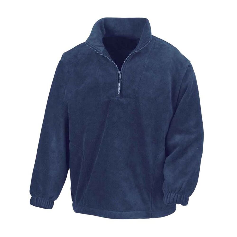 Result Adults Unisex Polartherm Zip Neck Fleece / Navy